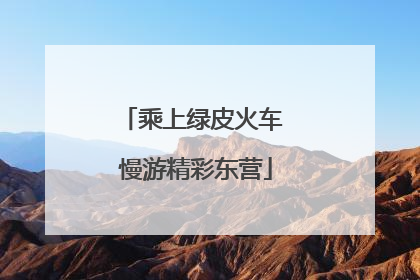 乘上绿皮火车 慢游精彩东营