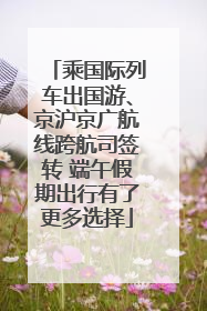 乘国际列车出国游、京沪京广航线跨航司签转 端午假期出行有了更多选择