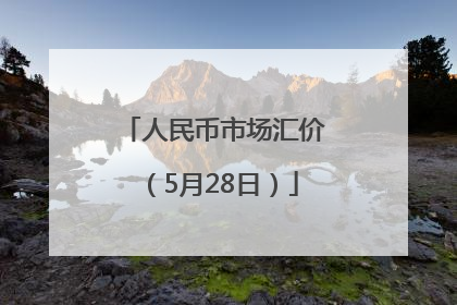 人民币市场汇价（5月28日）