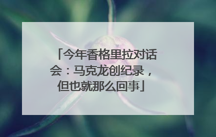 今年香格里拉对话会：马克龙创纪录，但也就那么回事
