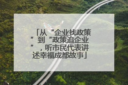 从“企业找政策”到“政策追企业”，听市民代表讲述幸福成都故事