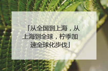 从全国到上海，从上海到全球，柠季加速全球化步伐