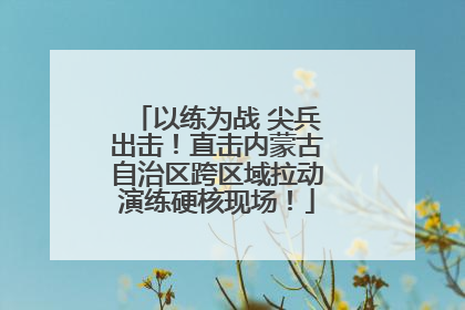 以练为战 尖兵出击！直击内蒙古自治区跨区域拉动演练硬核现场！