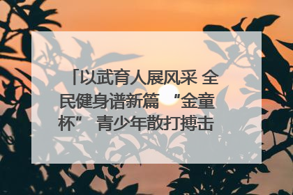 以武育人展风采 全民健身谱新篇 “金童杯” 青少年散打搏击邀请赛圆满落幕