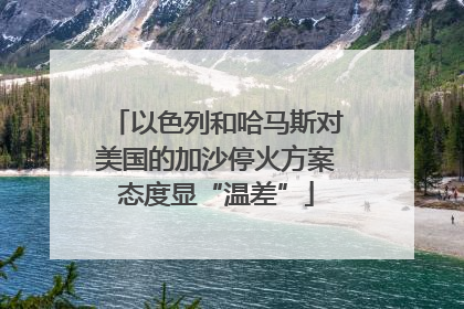 以色列和哈马斯对美国的加沙停火方案态度显“温差”