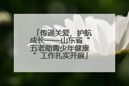 传递关爱、护航成长——山东省“五老助青少年健康”工作扎实开展