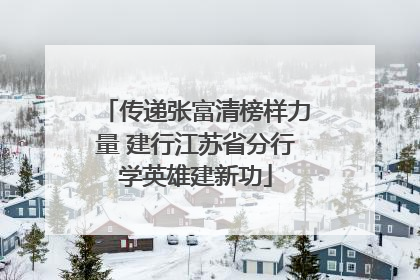 传递张富清榜样力量 建行江苏省分行学英雄建新功