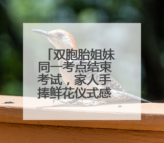 双胞胎姐妹同一考点结束考试,家人手捧鲜花仪式感满满