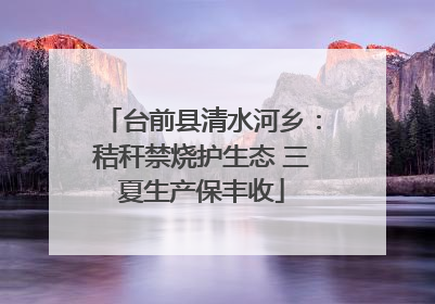 台前县清水河乡：秸秆禁烧护生态 三夏生产保丰收