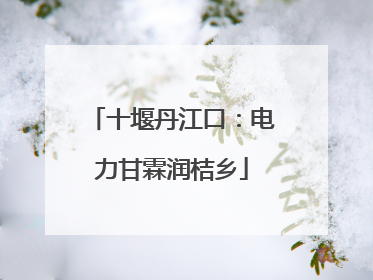 十堰丹江口：电力甘霖润桔乡