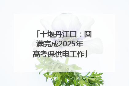 十堰丹江口：圆满完成2025年高考保供电工作