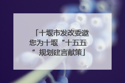 十堰市发改委邀您为十堰“十五五”规划建言献策