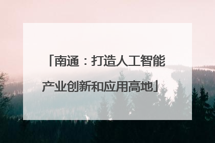南通：打造人工智能产业创新和应用高地