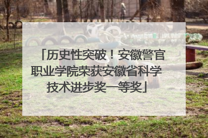 历史性突破！安徽警官职业学院荣获安徽省科学技术进步奖一等奖