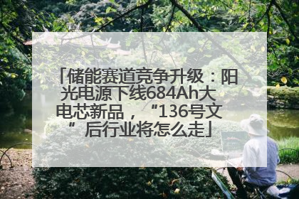 储能赛道竞争升级：阳光电源下线684Ah大电芯新品，“136号文”后行业将怎么走