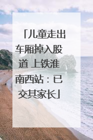 儿童走出车厢掉入股道 上铁淮南西站：已交其家长