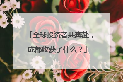 全球投资者共奔赴，成都收获了什么？