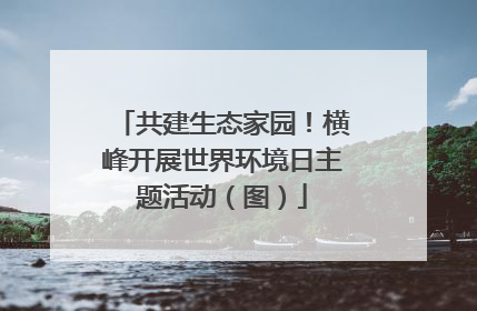 共建生态家园！横峰开展世界环境日主题活动（图）