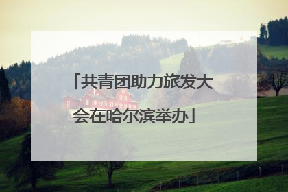 共青团助力旅发大会在哈尔滨举办