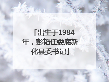 出生于1984年，彭韬任娄底新化县委书记