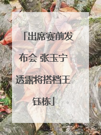 出席赛前发布会 张玉宁透露将搭档王钰栋