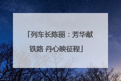 列车长陈丽：芳华献铁路 丹心映征程