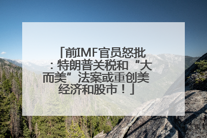 前IMF官员怒批：特朗普关税和“大而美”法案或重创美经济和股市！