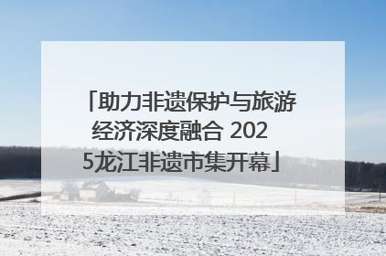 助力非遗保护与旅游经济深度融合 2025龙江非遗市集开幕