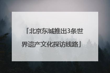 北京东城推出3条世界遗产文化探访线路