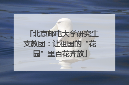 北京邮电大学研究生支教团：让祖国的“花园”里百花齐放