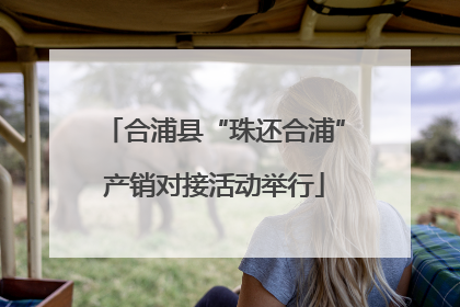 合浦县“珠还合浦”产销对接活动举行