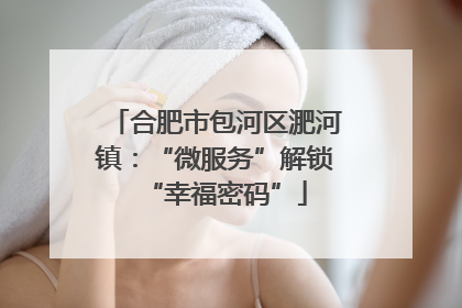 合肥市包河区淝河镇：“微服务”解锁“幸福密码”