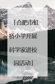 合肥市虹桥小学开展科学家进校园活动