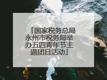 国家税务总局永州市税务局举办五四青年节主题团日活动