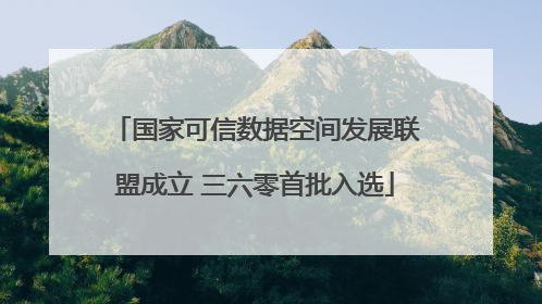 国家可信数据空间发展联盟成立 三六零首批入选