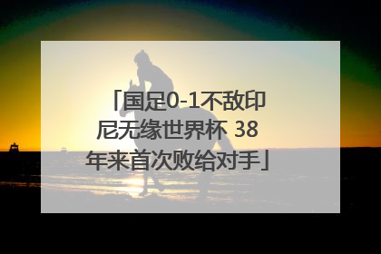 国足0-1不敌印尼无缘世界杯 38年来首次败给对手