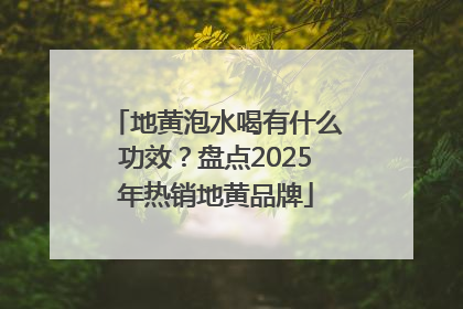 地黄泡水喝有什么功效？盘点2025年热销地黄品牌