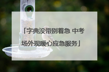 字典没带别着急 中考场外现暖心应急服务