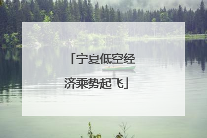 宁夏低空经济乘势起飞
