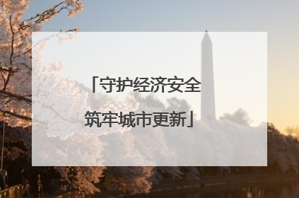 守护经济安全 筑牢城市更新