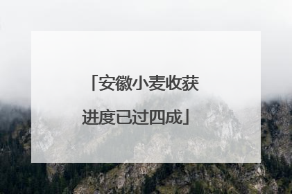 安徽小麦收获进度已过四成