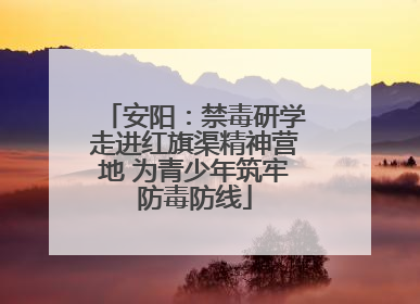 安阳：禁毒研学走进红旗渠精神营地 为青少年筑牢防毒防线