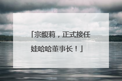 宗馥莉，正式接任娃哈哈董事长！