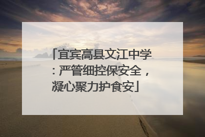 宜宾高县文江中学：严管细控保安全，凝心聚力护食安