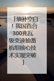 填补空白！我国首台300兆瓦级变速抽蓄机组核心技术实现突破
