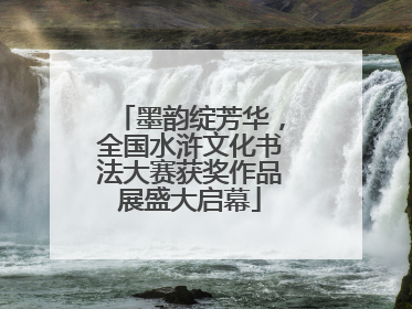 墨韵绽芳华，全国水浒文化书法大赛获奖作品展盛大启幕