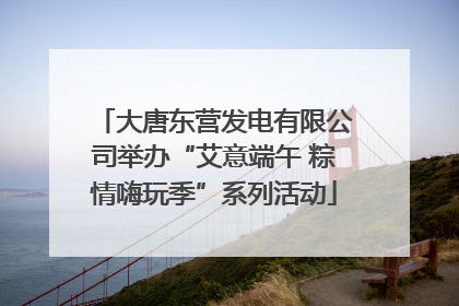 大唐东营发电有限公司举办“艾意端午 粽情嗨玩季”系列活动