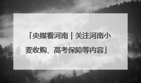 央媒看河南｜关注河南小麦收购、高考保障等内容