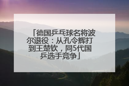德国乒乓球名将波尔退役：从孔令辉打到王楚钦，同5代国乒选手竞争