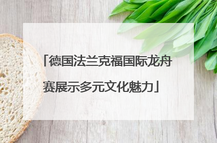 德国法兰克福国际龙舟赛展示多元文化魅力
